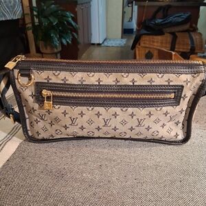 Louis Vuitton Beige and Black Monogram Pouch